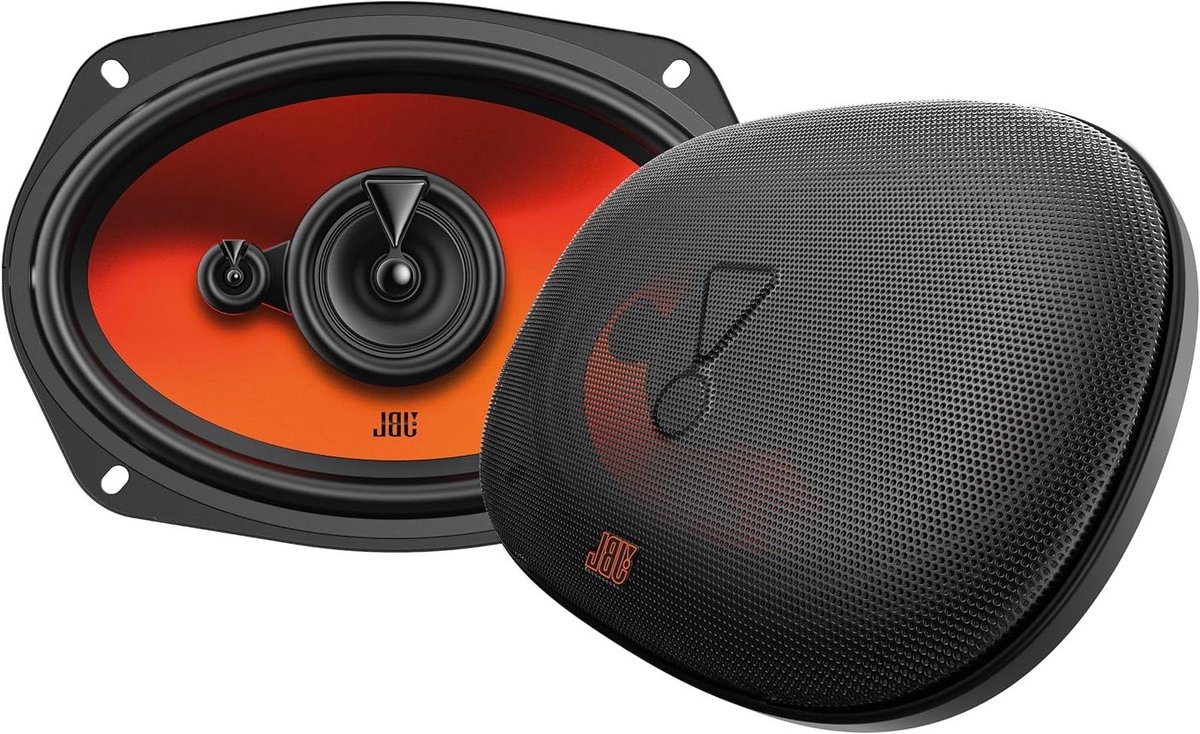 3-weg Coaxiale Speakers - Autospeakers Set - Auto Audio Upgrade - Plus One Woofer Technologie - 6x9 inch - Oranje