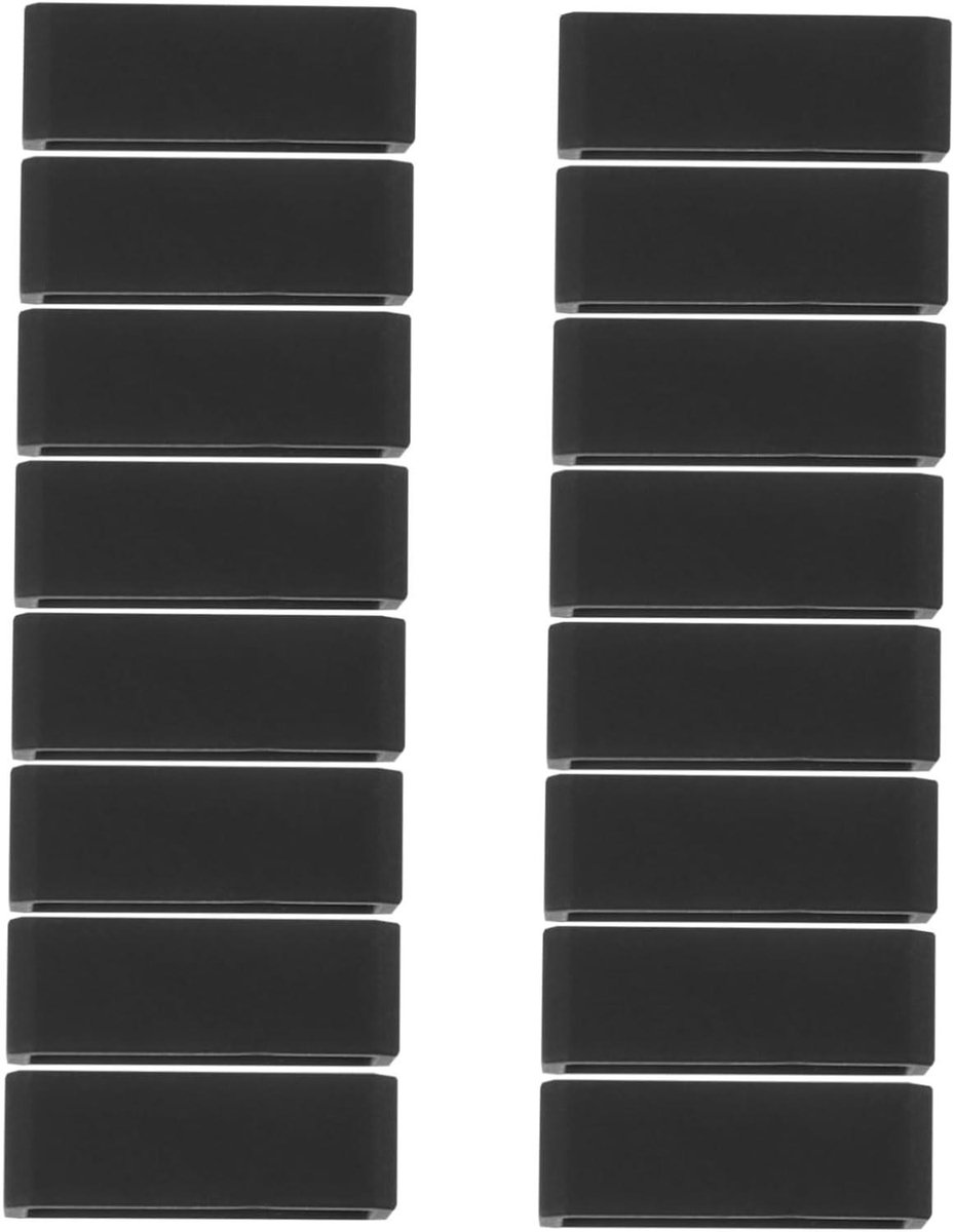 Horlogeband Lusjes - Polsband Houder - Horloge Bevestigen - Voorkomt Losraken - 20 mm - Zwart
