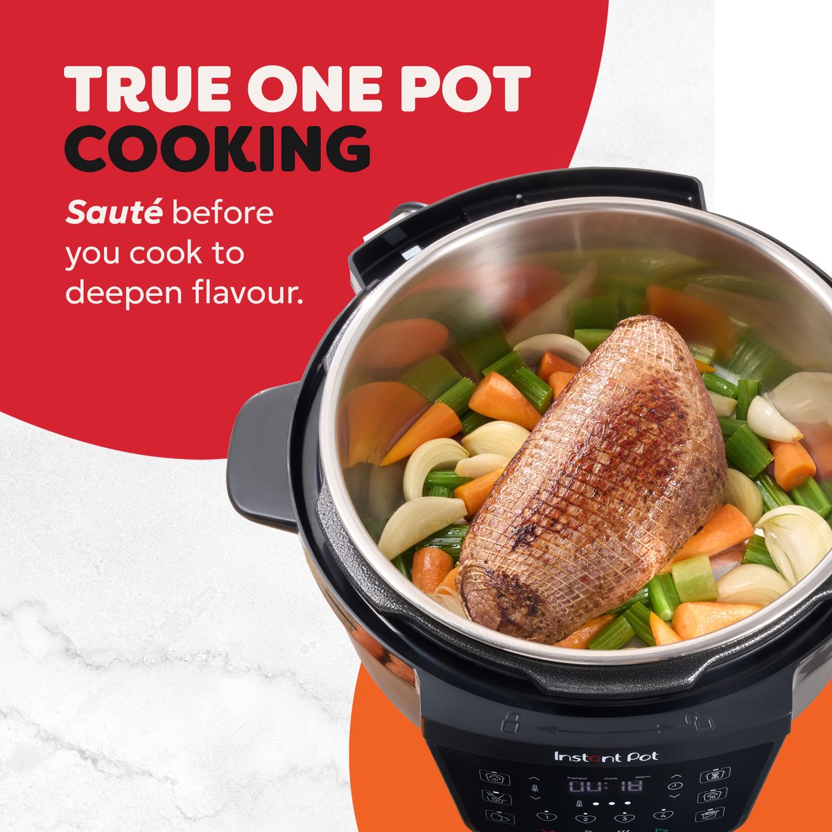 Instant Pot Rio XL 7,1L Multicooker - 7-in-1 Snelkookpan - Slowcooker - Rijstkoker - Stomer - 33% Meer Kookoppervlak - RVS Binnenpan - Tot 80% Energiebesparing – foto 4