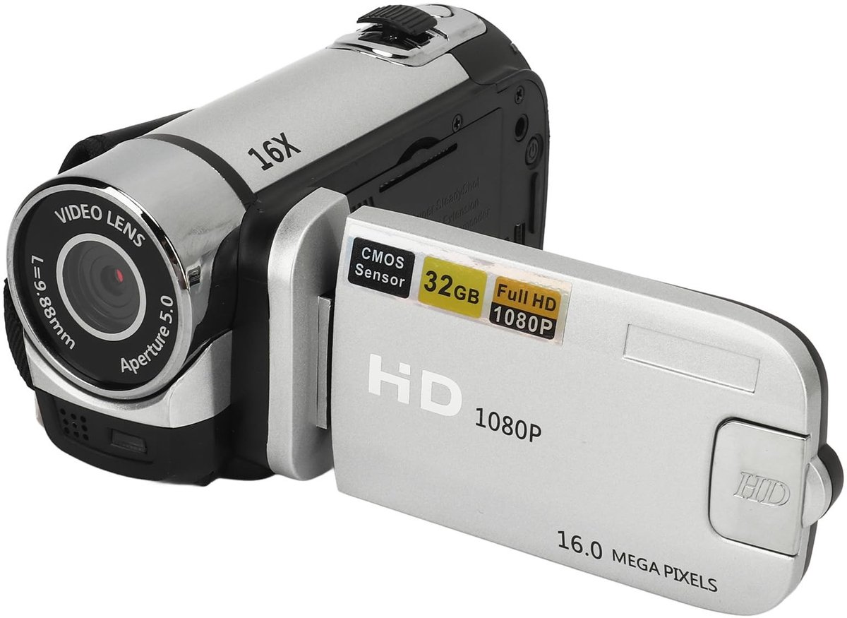 OmGoods - Dailygoody - 1080P Videocamera - Vlogcamera - 16x Digitale Zoom - Draaibaar Scherm - USB-recorder - Geschikt voor Creatieve Projecten - Compacte Camc