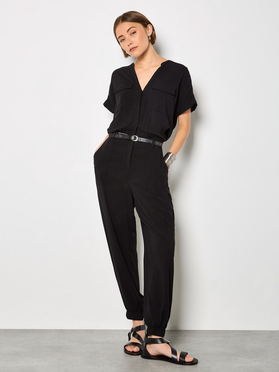 Zachte geweven jumpsuit
