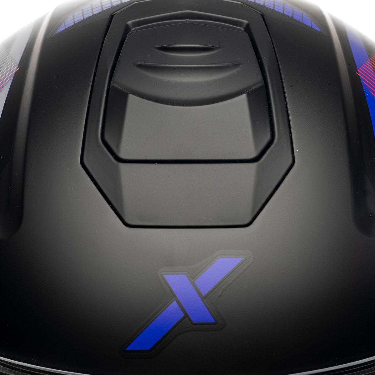 MOTOBLOUZ ATLAS HORIZON Systeemhelm - Motorhelm ECE 22.06 Gekeurd - Scooterhelm & Brommerhelm - Heren & Dames - Mat zwart/paars/rood - S