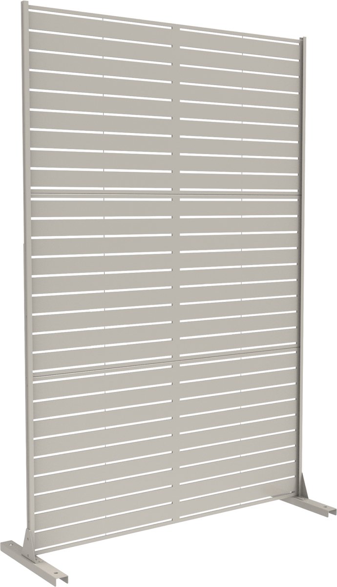 Scheidingswand Nodepp privacyscherm 180x120x40 cm knoflook beige casa.pro
