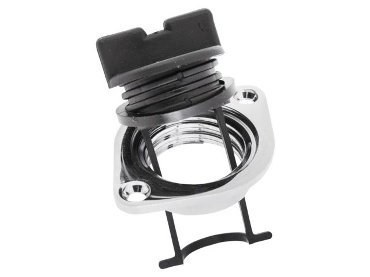 Talamex Universal 1 1-4´ Verchroomd Aftapplug Zwart