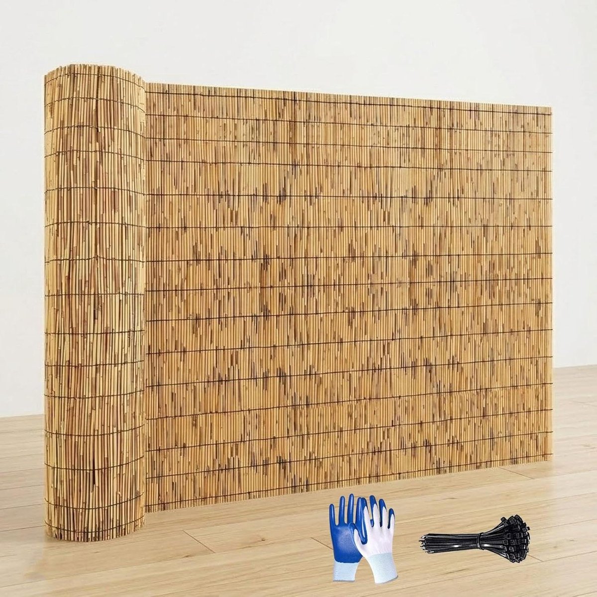 Rietmat op Rol - Bamboe Scherm - Privacy Creëren - Natuurlijk Materiaal - 200x300cm - Natu