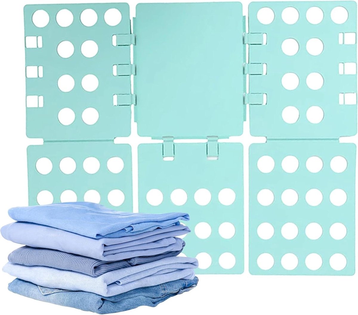 Kleding Vouwplank - Vouw Hulp - Kleding Organiseren - Ruimtebesparend Ontwerp - 28 x 22 cm - Groen