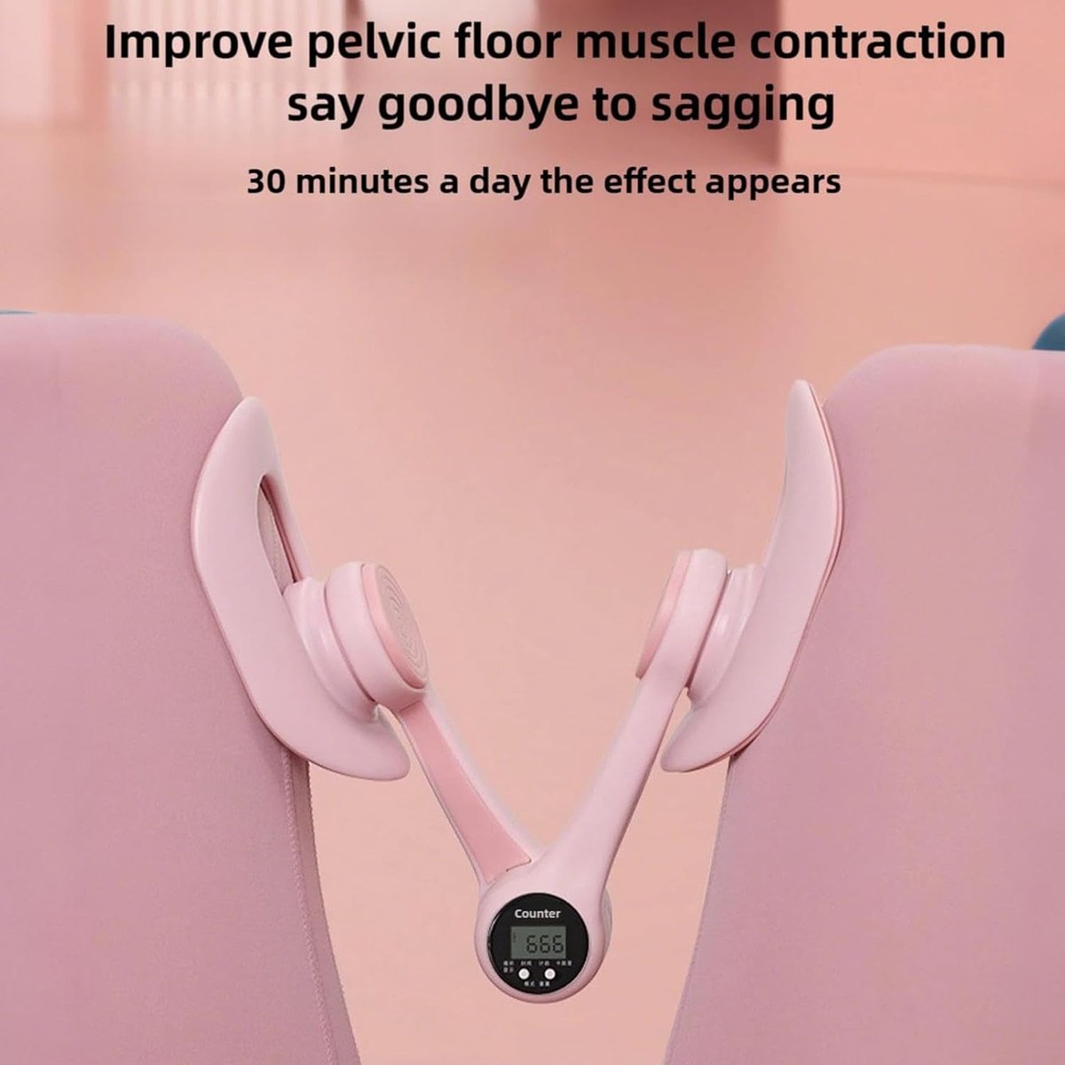 Bekkenbodemtrainer - Binnentoner - Fitness Training - Intelligent Tellen - 360° Rotatie - Roze