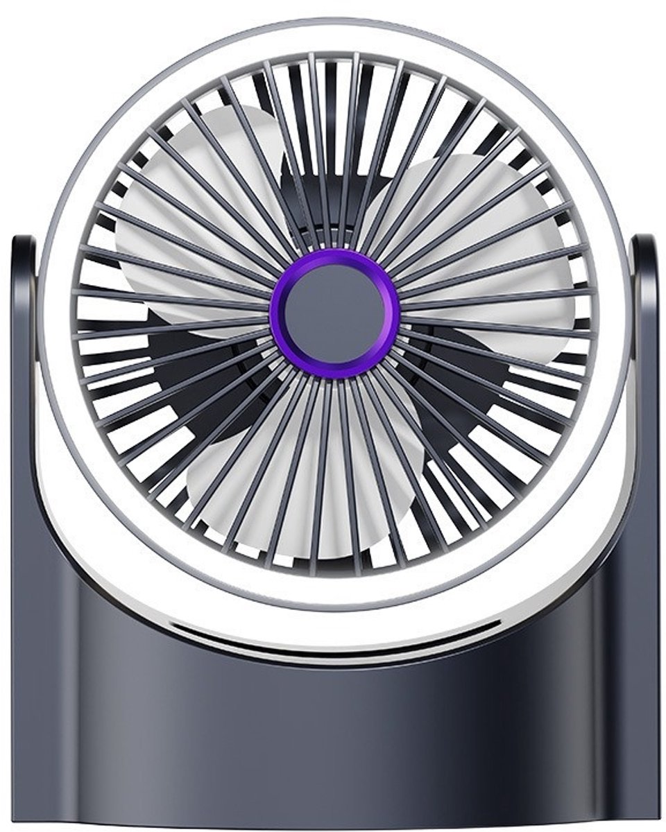 Bureauventilator - Campingventilator - campingventilator met lamp - Opklapbare Circulatieventilator - usb oplaadbaar - Ventilator - voor wandelen, reizen, spor