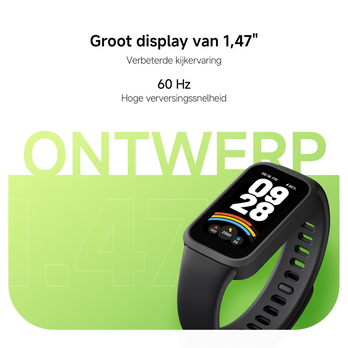 Xiaomi Smart Band 9 Active - Activity tracker - Zwart thumbnail 4
