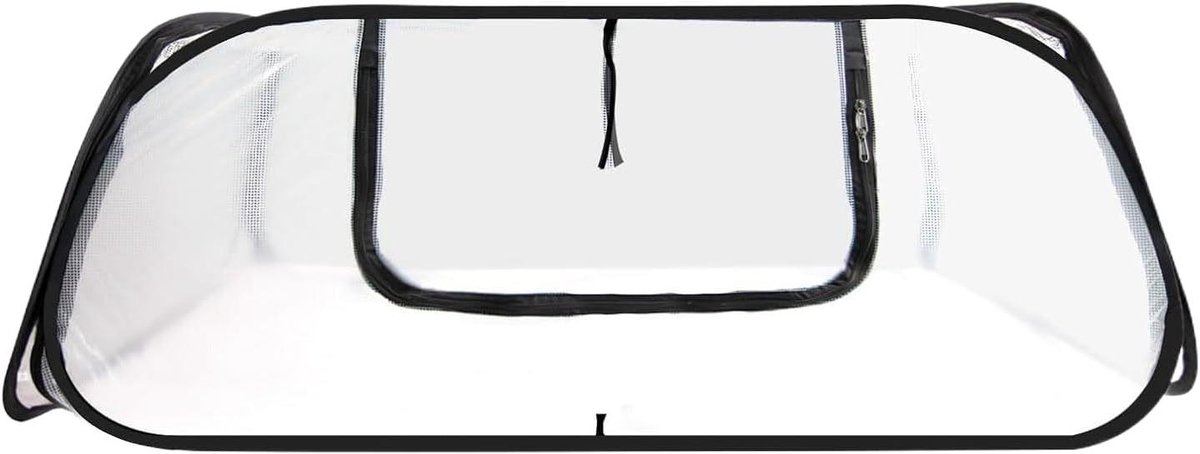 Kleine Kweekkas - Draagbare Kas PVC - Planten Beschermen - Windbestendig Stabiel - 115x55x45 cm - Zwart