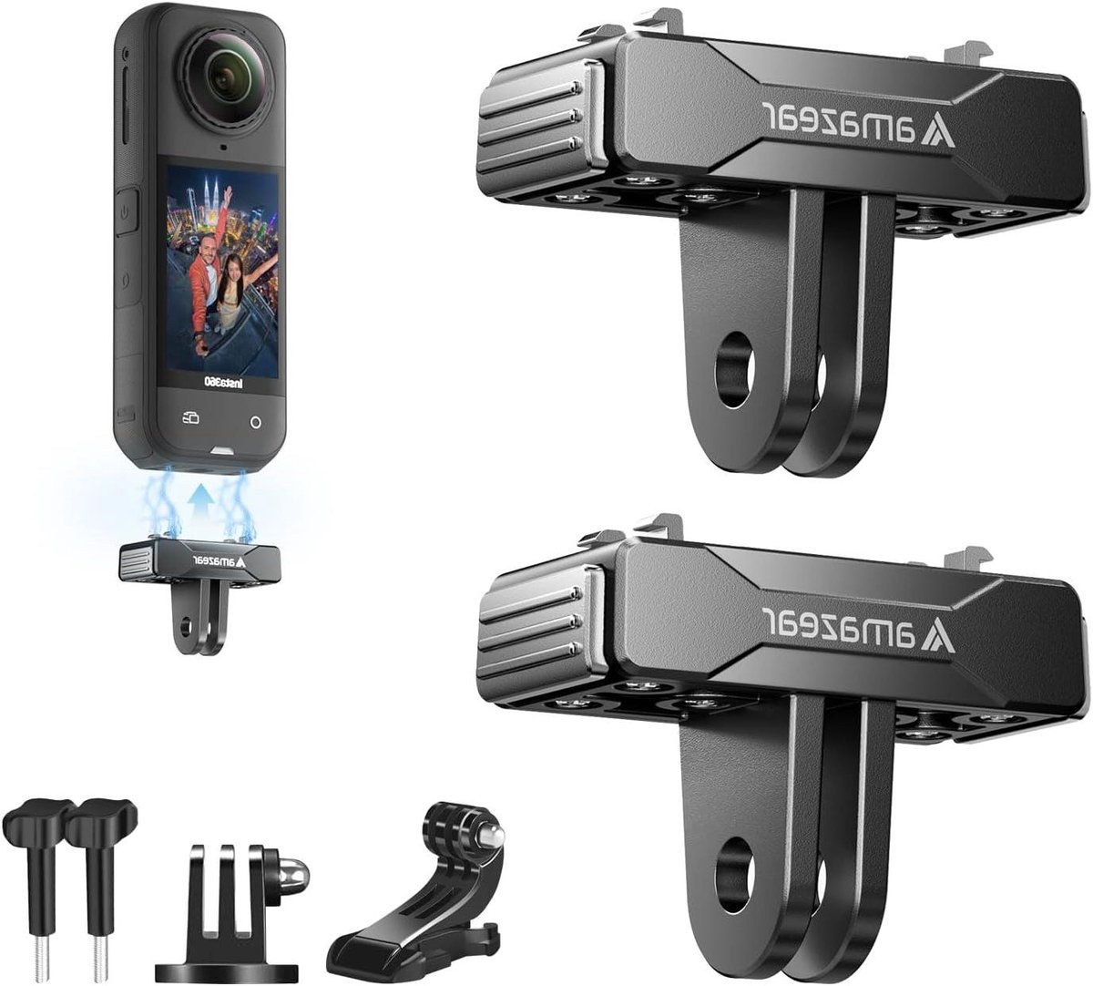 Magnetische Snelwisselhouder - QR Adapter - Camera Bevestigen - Sterke Magneet - 2 stuks - Zwart
