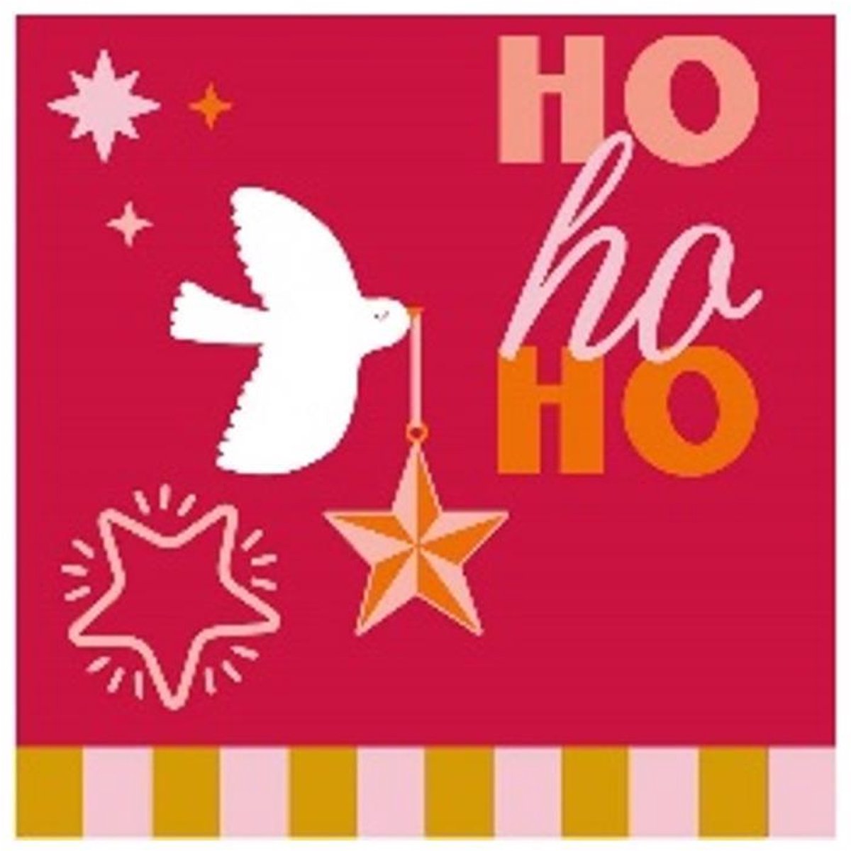 Duni papieren servetten kerst 33x33cm feestelijke tafeldecoratie.
