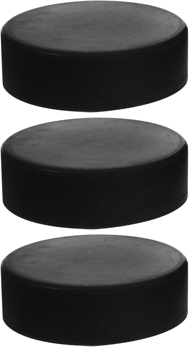 Sport Pucks - Hockey Training - Vaardigheden Verbeteren - Stootvast Rubber - 3 Stuks - Zwart