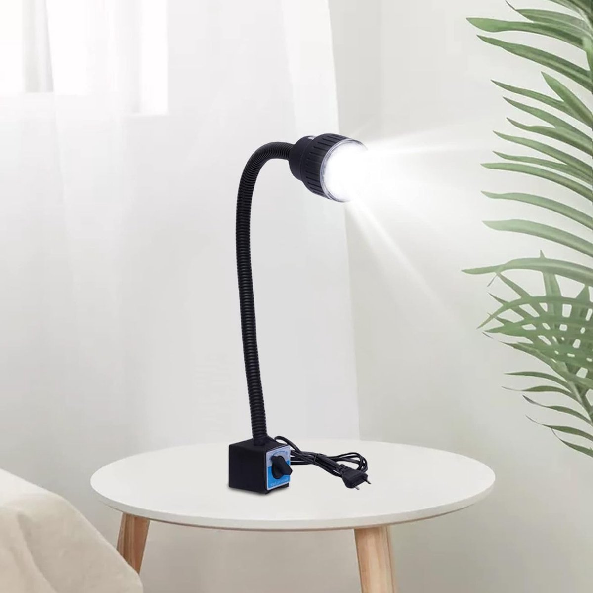 Werkplaatslamp Magneet - Verstelbare LED - Machineverlichting - Energiezuinig 10W - 50cm Flexibel - Zwart