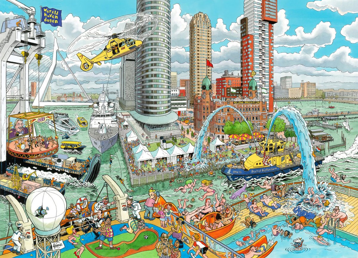 Ravensburger puzzel Fleroux Rotterdam - Legpuzzel - 1000 stukjes — afbeelding 5