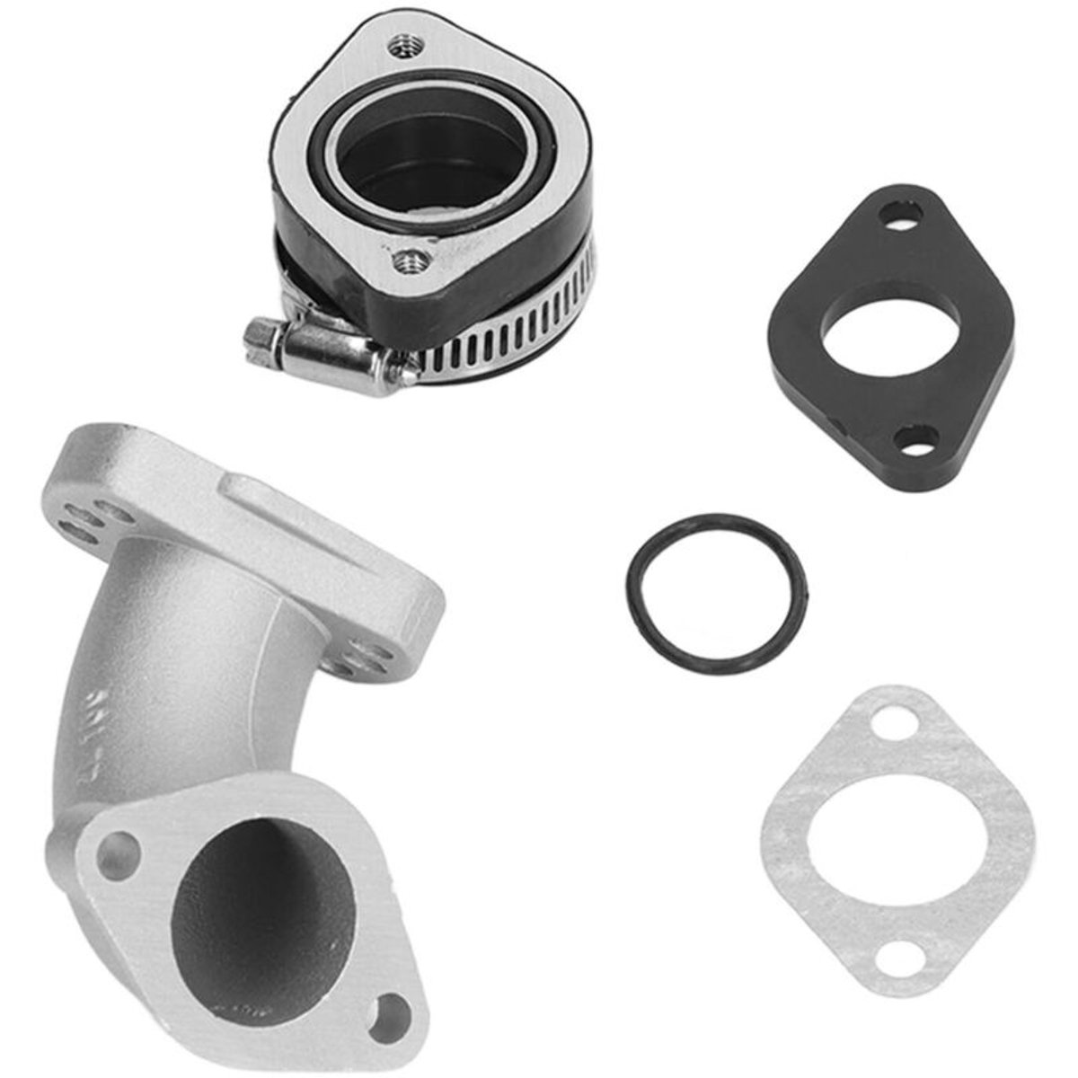 Carburateurinlaatsetgeschikt voor 125cc, 140cc, 150cc, 155cc, 160cc, 200cc en 250cc offroadmotoren, inclusief 26mm-28mm adapterpakkingenset.