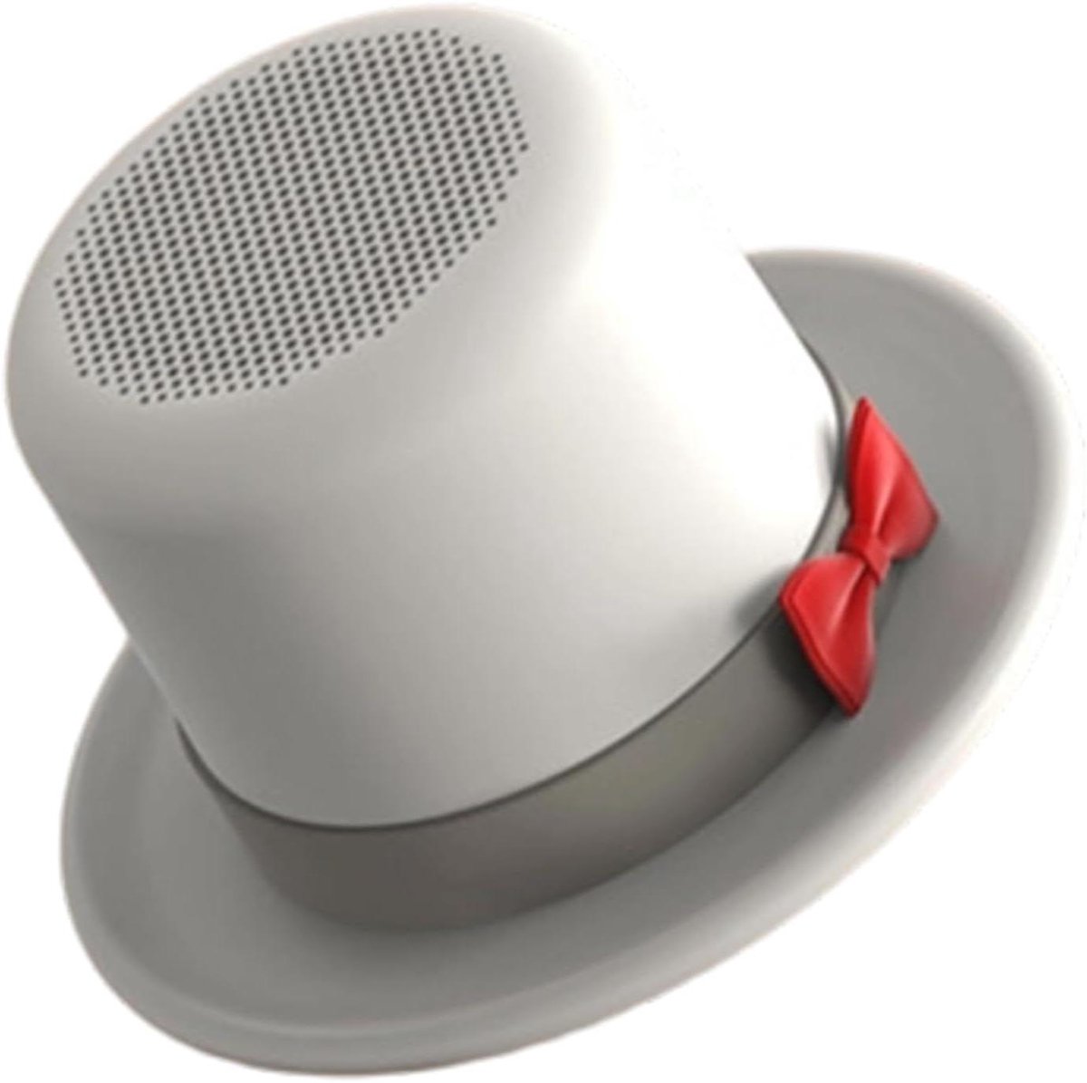 Draagbare Geluidsbox - Persoonlijke Speaker - Muziek Luisteren - Hoge Hoed Vorm - 7.4 cm - Wit