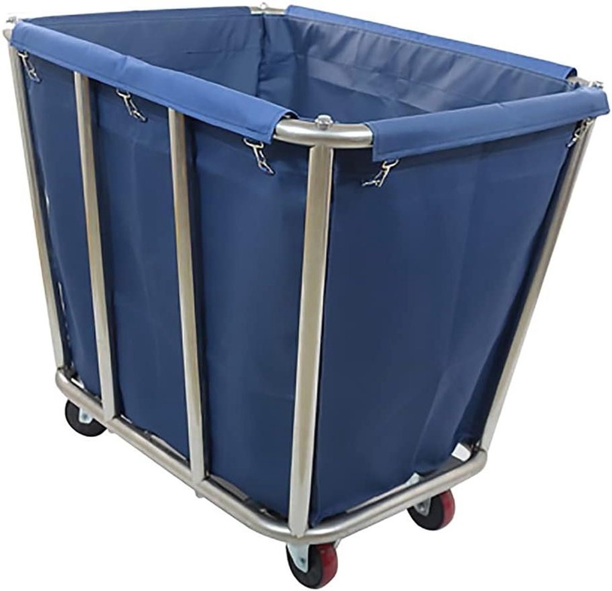 Verplaatsbare Steekwagen - Linnenwagen Trolley - Was Sorteren - Grote Capaciteit - 150 Kg Belasting - Blauw