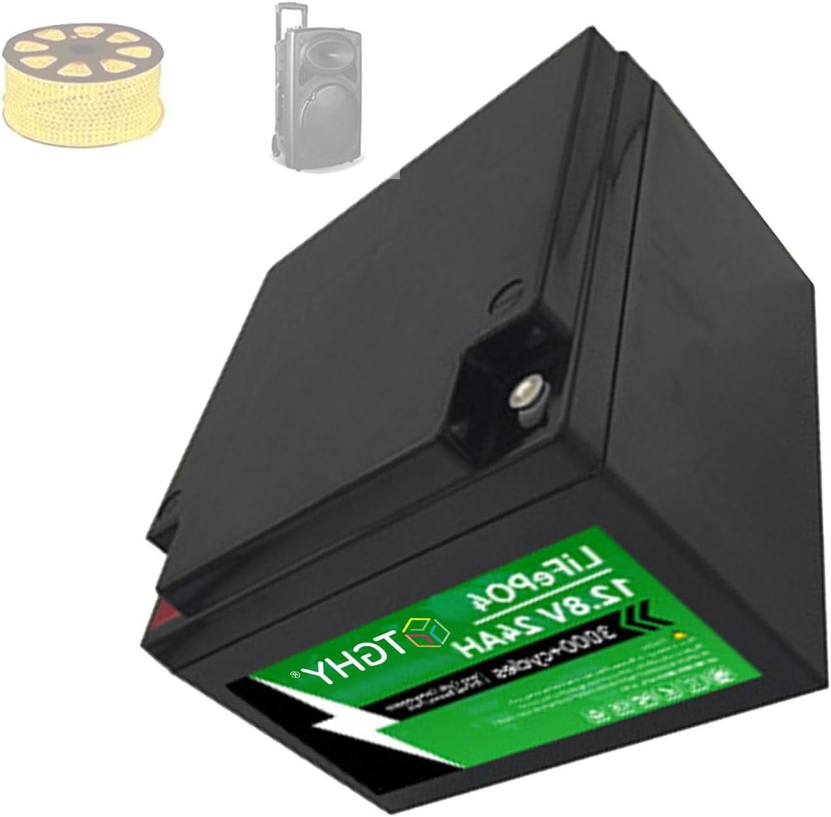 Lithium Batterij - 12 Volt Accu - Energie Opslag - Lange Levensduur - Tot 30AH - Zwart