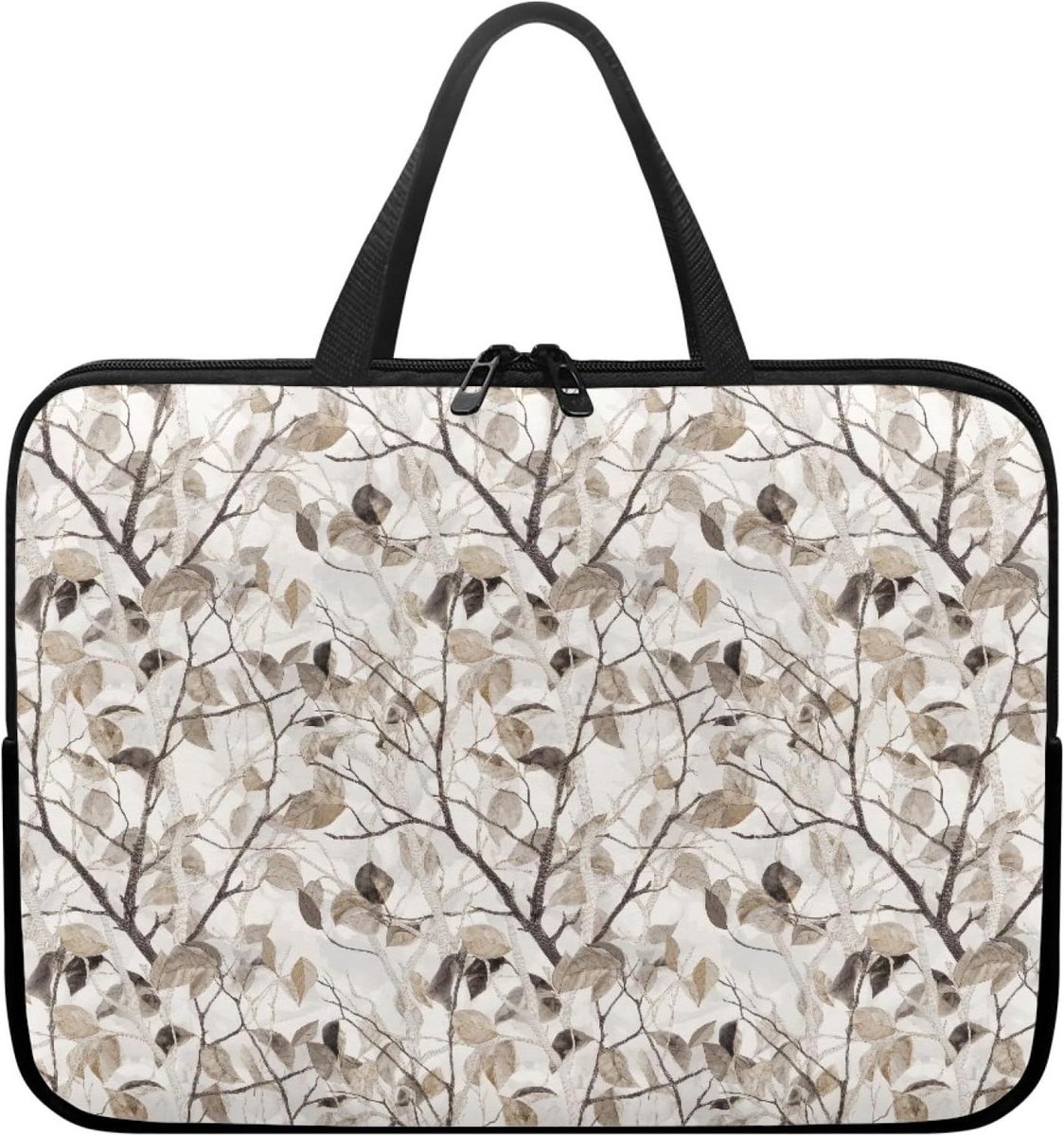 Laptoptas - Laptophoes PC tas - Laptop Beschermen - Waterdicht Neopreen - 15 inch - Beige