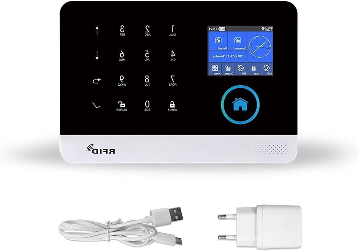 Draadloos Alarmsysteem - GSM Beveiliging - Huis Beveiligen - Met App Bediening - 50 Gram - Wit