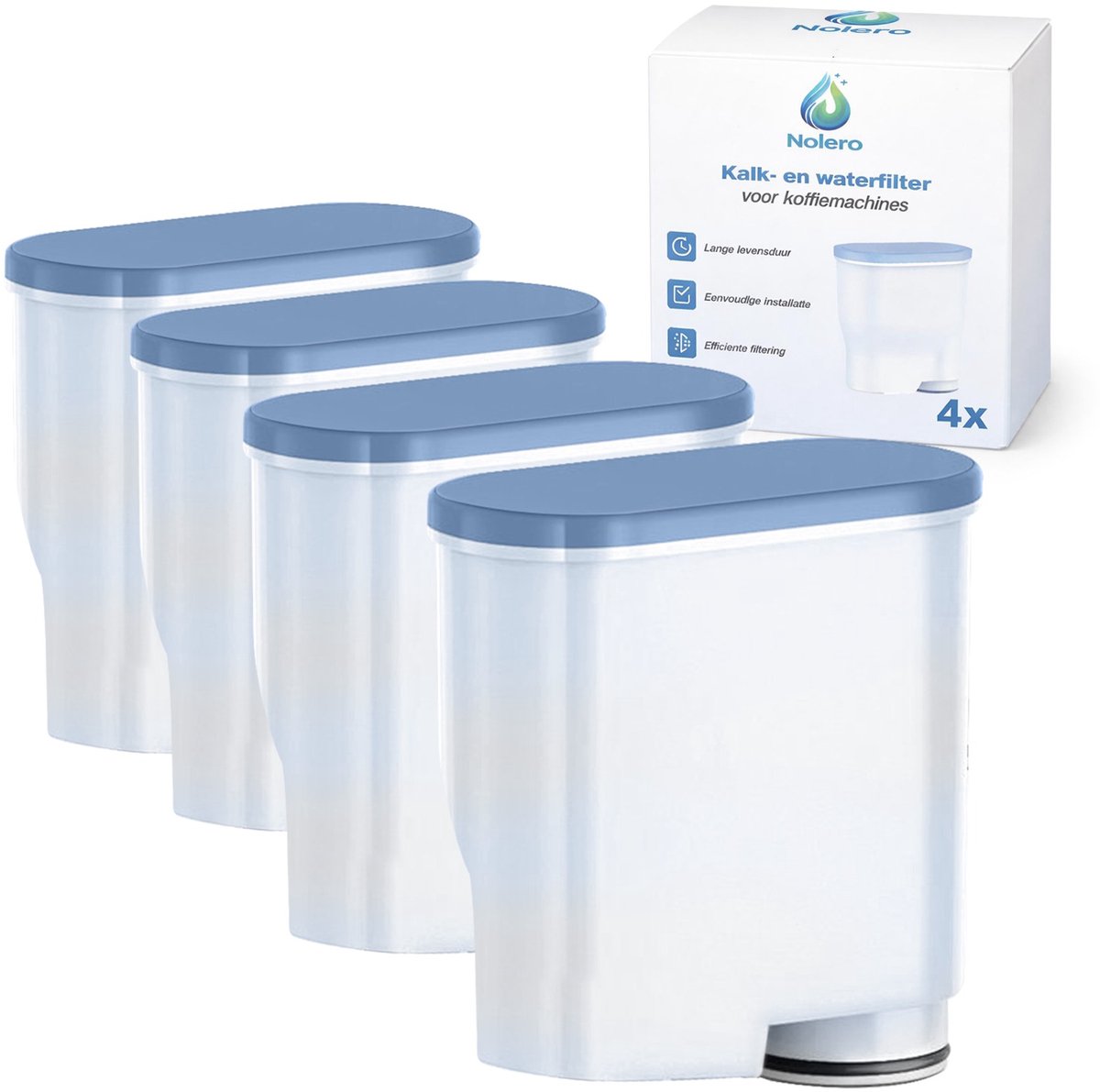 4x Waterfilter voor Philips & Saeco koffiemachines - AquaClean - Kalkfilter
