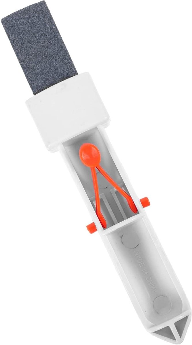 Puimsteen met handvat - Reinigingssteen - Zwembad schoonmaken - V-vormige clip - 20 cm lengte - Grijs