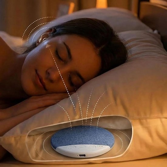 Onder kussen luidspreker - Slaap audio - Ontspannen luisteren - Ingebouwde witte ruis - 96 x 11 cm - Zwart — afbeelding 4
