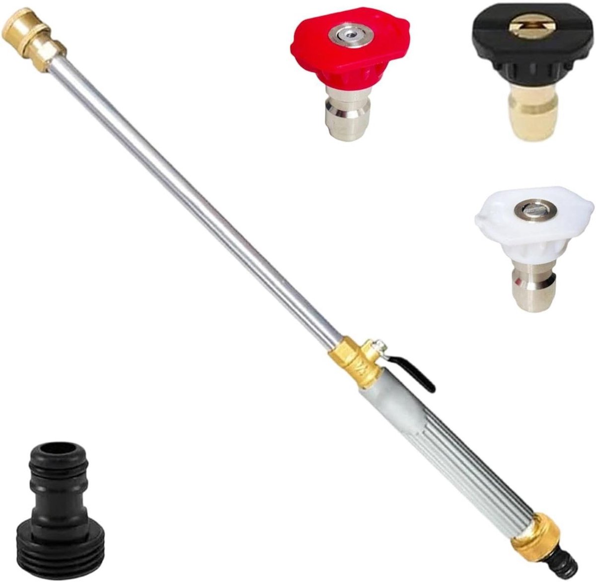 Hogedrukreiniger - Watersproeier - Buiten reinigen - Verstelbare sproeiers - 44 cm - Zilver