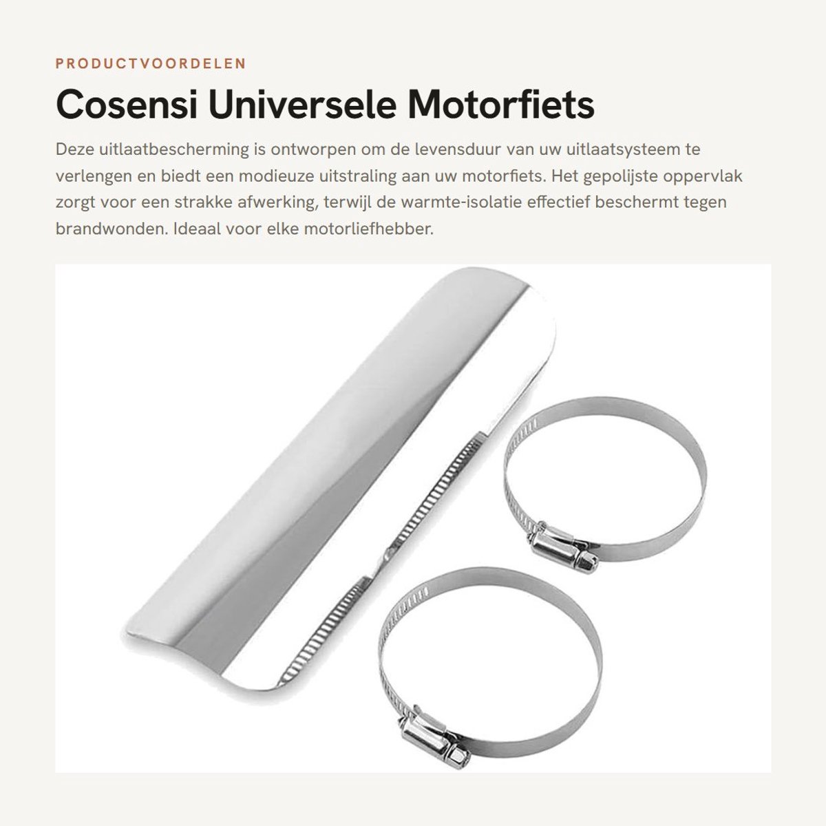 Dailygoods- Uitlaat Warmtebescherming - Uitlaatgassbescherming - Metalen Behuizing - Veiligheid - Temperatuurisolatie - Robuust en Duurzaam - Uitlaatdemper