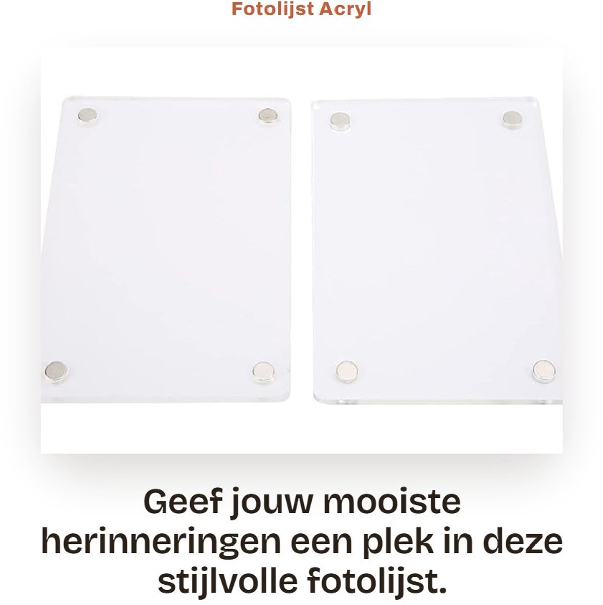 Dailygoods- Fotolijst Acryl 6x9 cm - Dubbelzijdige Fotolijst - Transparante Fotolijst - Fotolijst voor Mini 3 inch Foto - Stevig en Duurzaam - Gemakkelijk te Gebruiken - Fotohouder