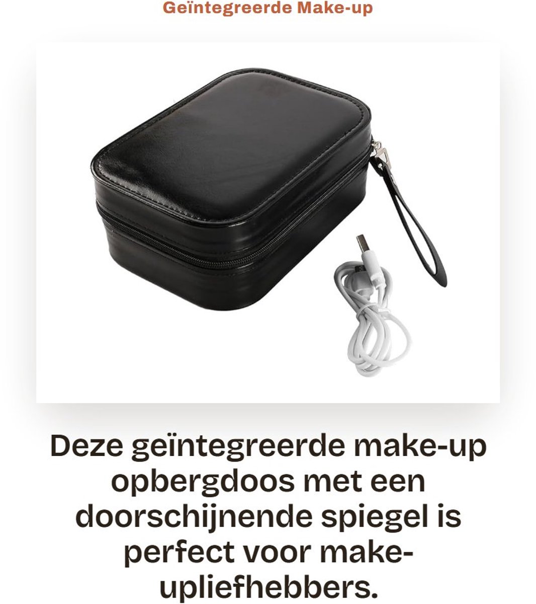 Dailygoods - Geïntegreerde Make-up Opbergdoos met Spiegel