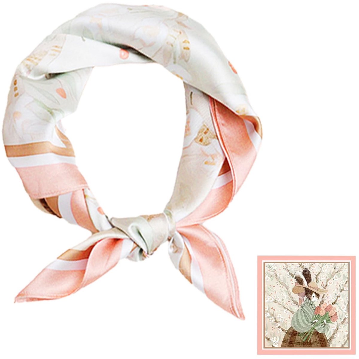 Dailygoods- Damessjaal 100% Polyester - Vierkante Sjaal - Zijdeachtig - Onderhoudsvriendelijk - Roze - 53 x 53 cm - Geschikt voor dagelijks gebruik