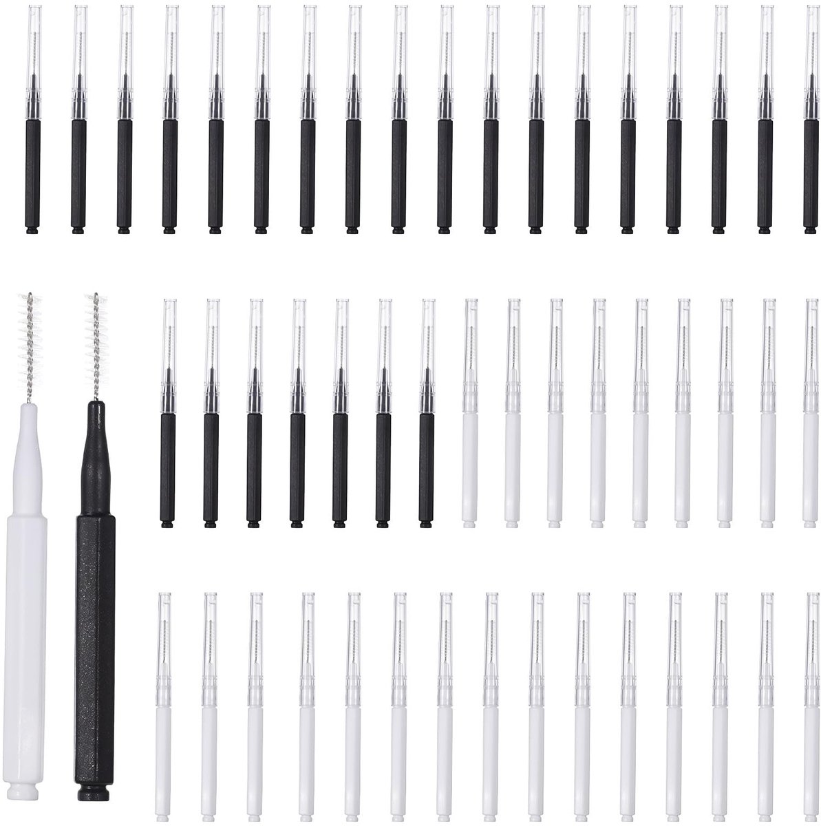 Dailygoods- Interdentale Borstels 50 Stuks - Mini Tandenborstels - Draagbaar Tandreinigingsgereedschap - Multifunctionele Reinigingsborstel - Veilig in Gebruik - Ideaal Cadeau