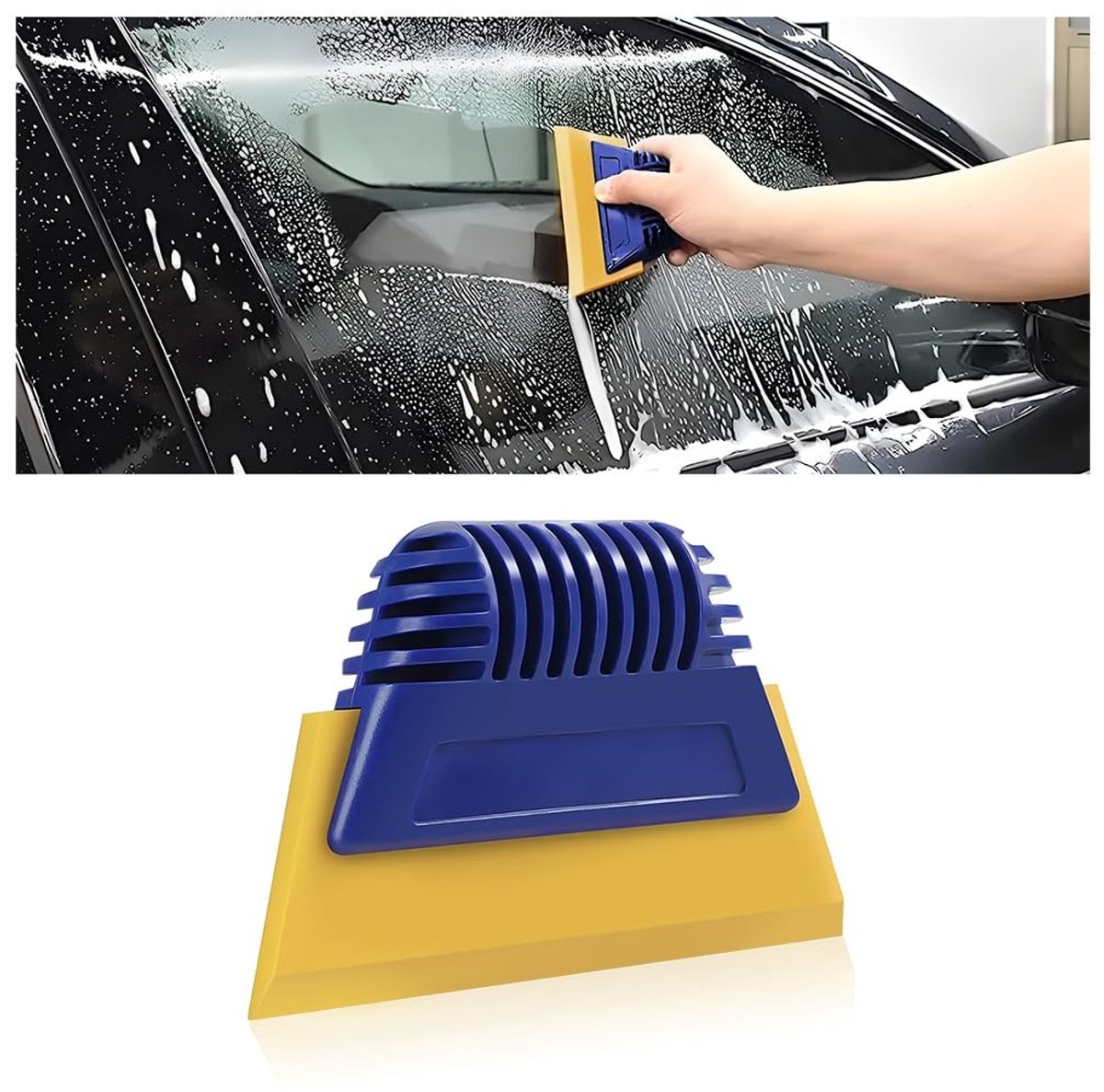 Dailygoods- Autofolie - Raamfolie - Lakbeschermingsfolie - Getinte Folie - Schraper met Antislip Handgreep - Flexibele Schraper 13x8x0,7 cm - Foliegereedschap