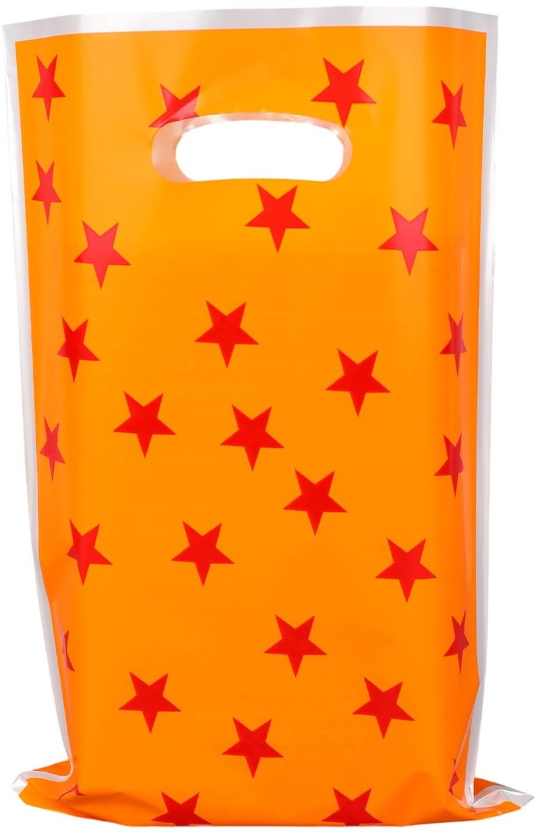 Dailygoods - 50 Stuks Anime Verjaardag Cadeauzakjes - Gele Feest Bedankzakjes met Rode Ster Print