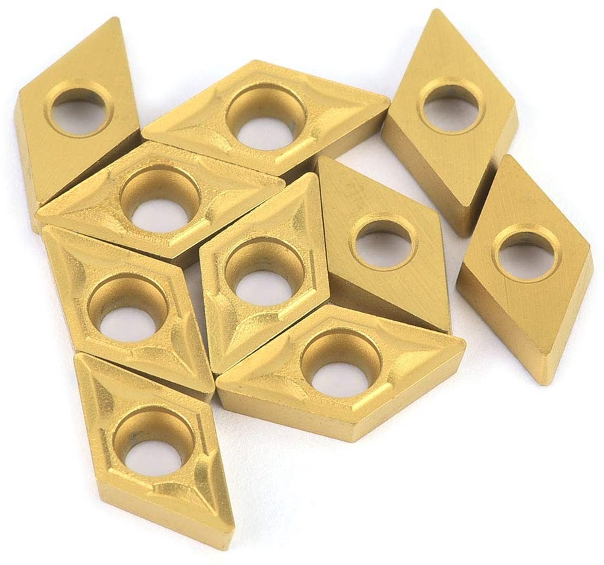 Dailygoods- Carbide Insert - 10 Stuks - Hoge Hardheid - PVD Composietcoating - Draaigereedschap - Veilig en Duurzaam - Snijplaat