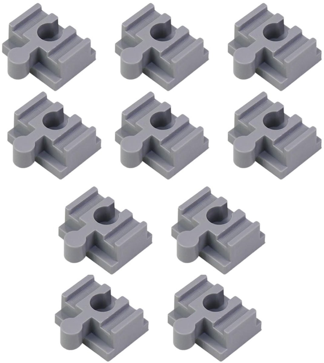 Dailygoods - 10 Stuks Adapters voor Brio Duplo Treinen en Rails, Houten Kleur