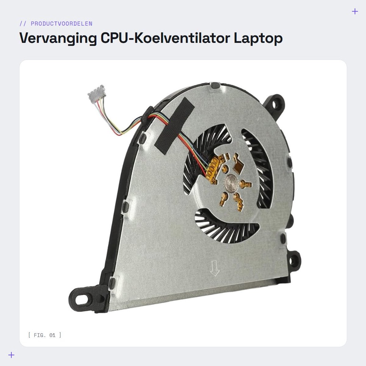 Dailygoods - Vervanging CPU-Koelventilator - Laptop Koeling - Stil en Efficiënt - 4-pins Connector - Betrouwbare Prestaties - Geschikt voor 14S DQ 14S...