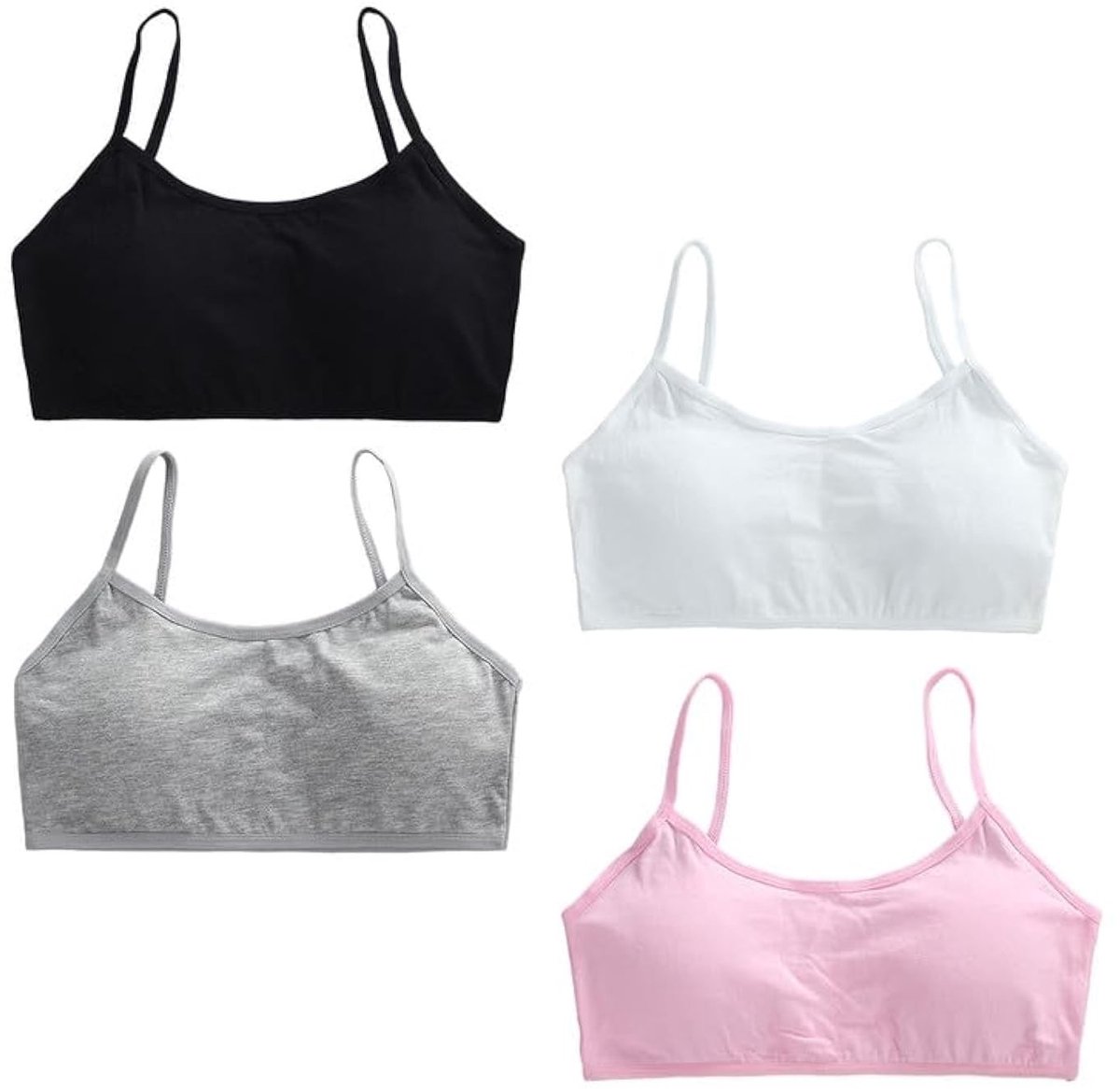 Dailygoods- Bustier - 1 stuk - Sportbeha Dames - Katoen/Elastaan - Voor meisjes 8-14 jaar - Ademend/Lichtgewicht - Geen irritatie van de huid