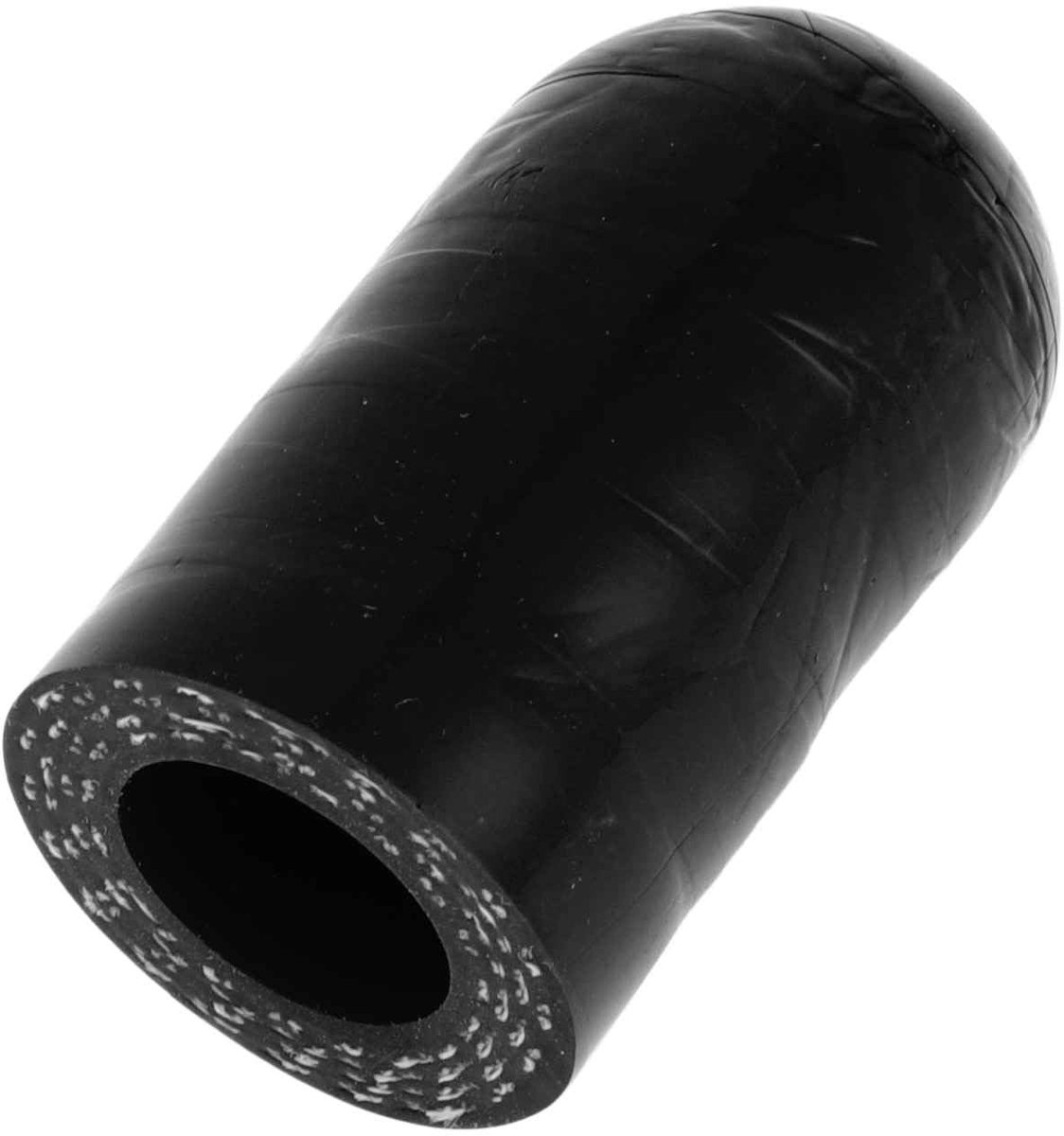 Dailygoods- Siliconen Buis - Versterkte Eindkap - 30 mm Lengte - 14 mm Binnendiameter - Zwart - Hoge Temperatuur Bestendig - Afsluitdop