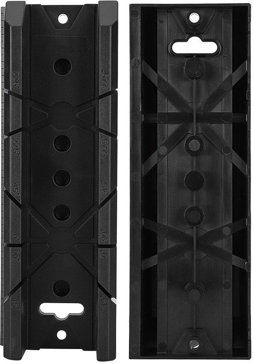 Dailygoods- Verstekzaagdoos Lichtgewicht - Snijhoek 0/22,5/45/90 - Hoogwaardig ABS - Antikras - Eenvoudig te bevestigen - Slijtvast - Zaagbak