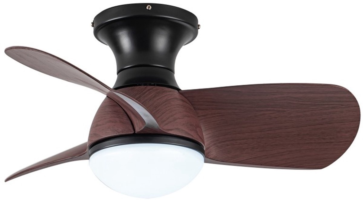 CristalRecord Plafondventilator Epona Mini Ø 64 cm hout zwart