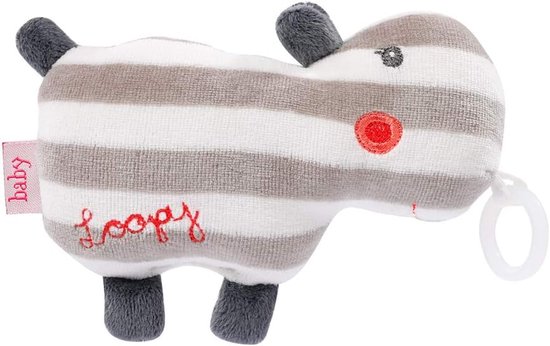 Fopspeen nijlpaard - Speenknuffel - Baby stimuleren - Bevestigingsring - 14 cm - Multicolor — afbeelding 3