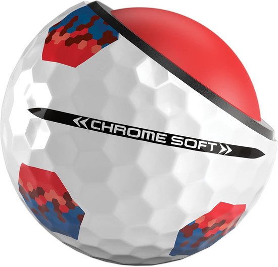 Zachte Golfballen - Truvis Ballen - Golf Spelen - Verbeterde Uitlijning - 12 Stuks - Wit Rood — afbeelding 3