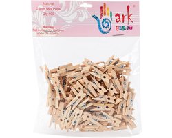 Houten Knijpers - Kleine Prikkers - Creatieve Projecten - Natuurlijke Kleuren - 100 Stuks - Niet Van Toepassing