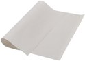 Wit inpakpapier, los vel met gebogen hoek.