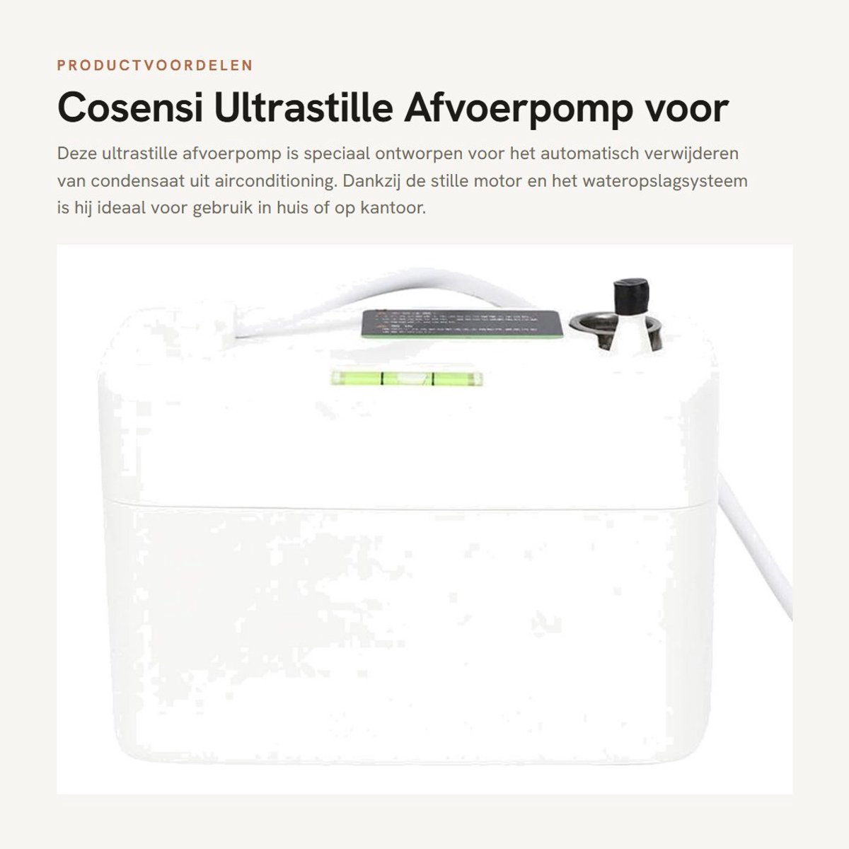 Dailygoods - Ultrastille Afvoerpomp voor Airconditioning met Vlotter