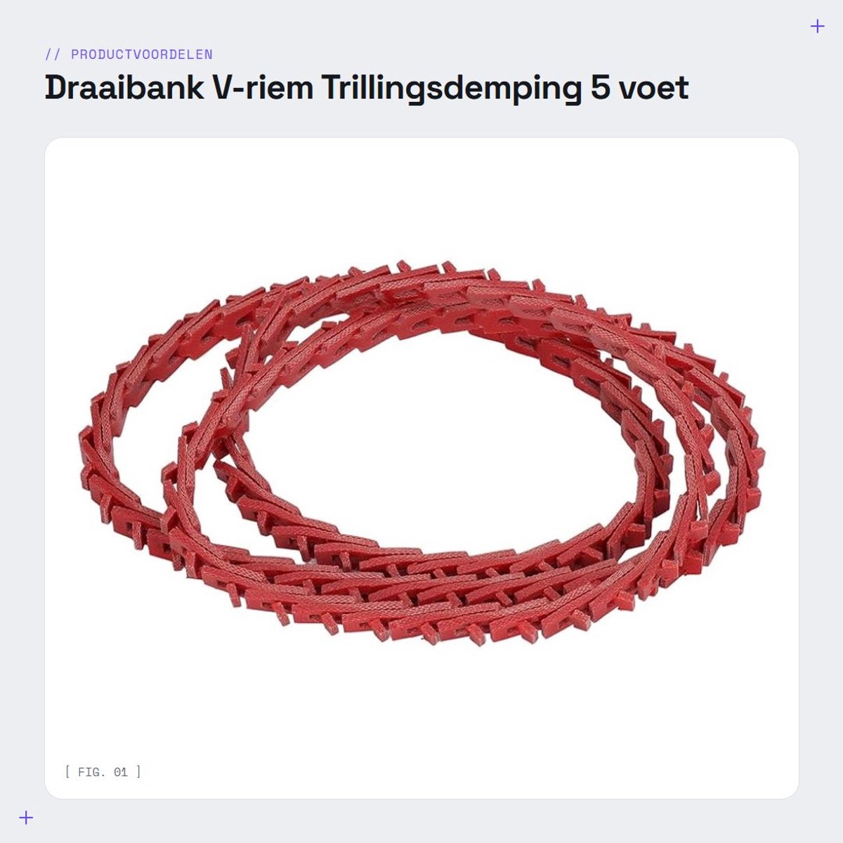 Dailygoods- V-riem Hoge sterkte - Draaibank V-riem - Lage rek - Goede trillingsdemping - Eenvoudig te installeren - 5 voet - Aandrijfriem