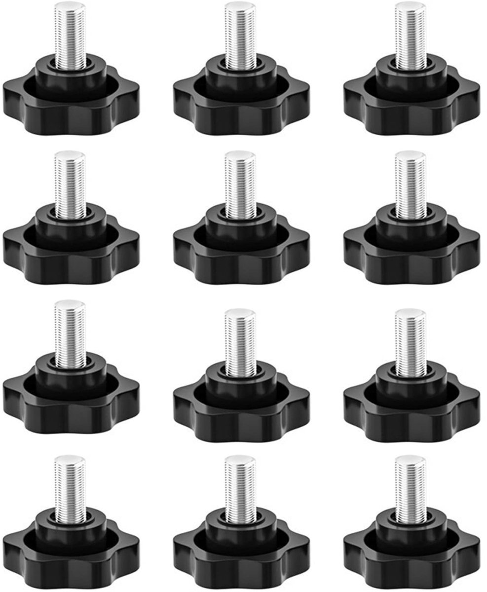 Dailygoods- Sterschroef 12 stuks - Kartelschroef - Stergreep - Handgreep - Klemknop - Robuust, slagvast, duurzaam